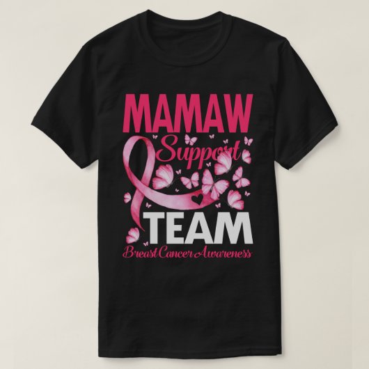 MAMAWサポートチームギフト乳がん認識度 Tシャツ (デザイン正面)