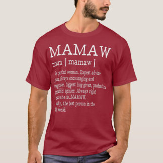 Mamaw定義おばあちゃん母の日ギフト女性 Tシャツ