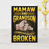 Mamaw And Grandson A Bond That Can't Be Broken Shi カード (黄色い花)