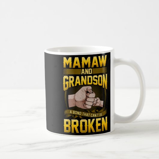Mamaw And Grandson A Bond That Can't Be Broken Shi コーヒーマグカップ (右)