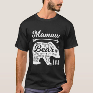Mamaw Bear Words Of Love With Doodle Graphics Gran Tシャツ