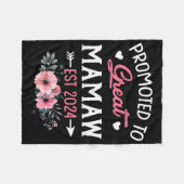 Mamaw Est 素晴らし 2024の花へ フリースブランケット (正面(横))