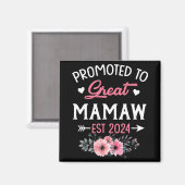 Mamaw Est 素晴らし 2024の花へ マグネット (正面/裏面)