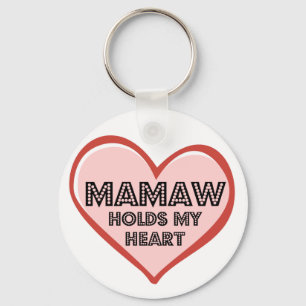 Mamaw Keychain: ボタンのスタイル キーホルダー