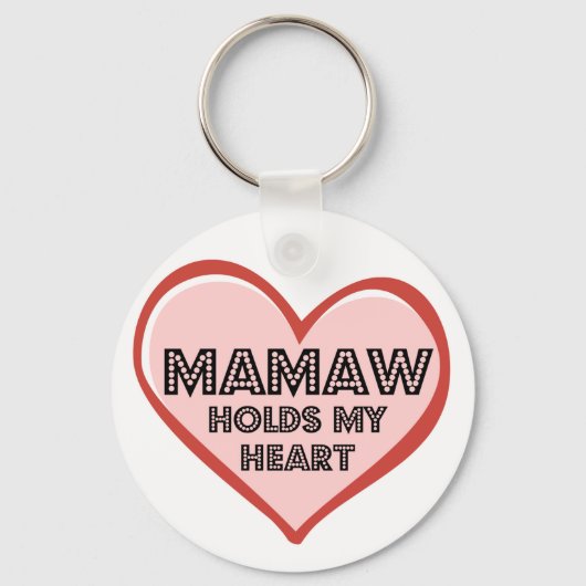 Mamaw Keychain：ボタンのスタイル キーホルダー (正面)