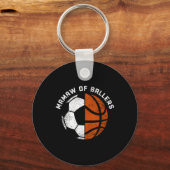 Mamaw Of Ballers Funny Soccer Basketball Grandma M キーホルダー (正面)