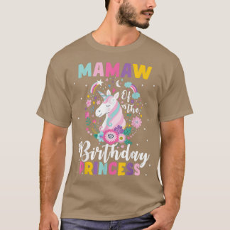 Mamaw Of the Birthday Princess Unicorn Birthday Pa Tシャツ