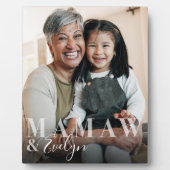 Mamaw & Surg孫スクリプト名Photo Keepsake フォトプラーク (正面)