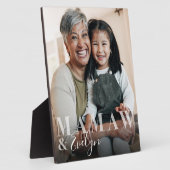 Mamaw & Surg孫スクリプト名Photo Keepsake フォトプラーク (側面)