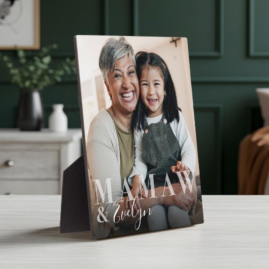 Mamaw & Surg孫スクリプト名Photo Keepsake フォトプラーク