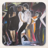 Mambo Night Painting by Alfred Fox スクエアペーパーコースター (正面)