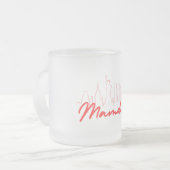 MAMDANI nyc SKYLINE フロストグラスマグカップ (正面左)