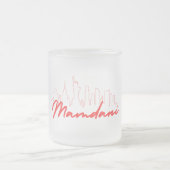 MAMDANI nyc SKYLINE フロストグラスマグカップ (中央)
