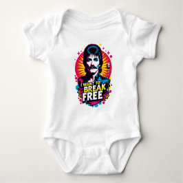 Mameluco I Want to Break Free ベビーボディスーツ