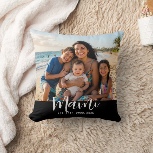 Mami Established Modern Script Photo クッション (ブランケット)