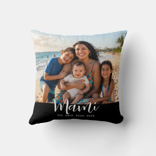 Mami Established Modern Script Photo クッション (裏面)