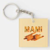 MAMI Orange Typography Art キーホルダー (正面)