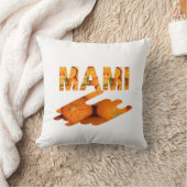 MAMI Orange Typography Art クッション (ブランケット)