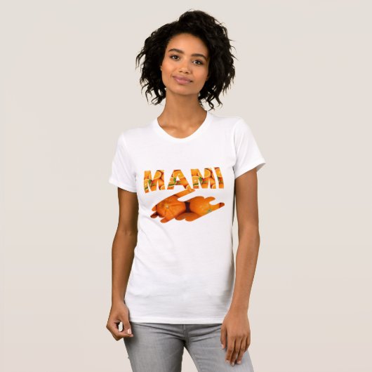 MAMI Orange Typography Art Tシャツ (正面フル)