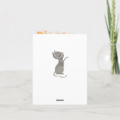 Mamma Kitty Cat with Kitten Thank you note card カード (裏面)