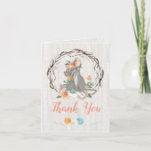 Mamma Kitty Cat with Kitten Thank you note card カード (正面)