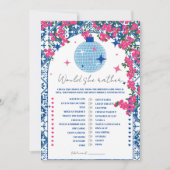 Mamma Miaは彼女はむしろ10代の誕生日のゲームカード 招待状 (正面)