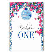 Mamma Miaピンクと青のテーブル番号 テーブルナンバー (裏面)