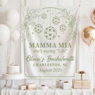 Mamma Mia Bachelorette Party Banner, She's Saying  タペストリー