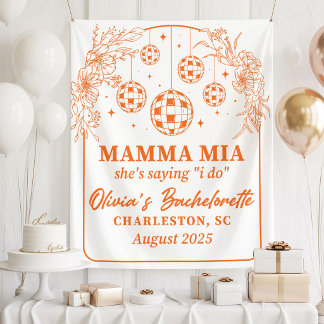Mamma Mia Bachelorette Party Banner, She's Saying  タペストリー