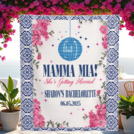 Mamma Mia Bachelorette Photo Backdrop Dancing Quee タペストリー