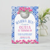 Mamma Mia Birthday Invitation Editable Disco Danci 招待状 (スタンド正面)