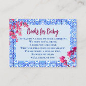 Mamma Mia Blue Tile Pink Flowers Books for Baby エンクロージャーカード (正面)