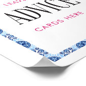 Mamma Mia Floral Bridal Shower Advice ポスター (角)