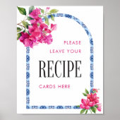 Mamma Mia Floral Bridal Shower Recipe ポスター (正面)