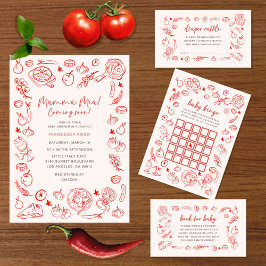  | Mamma Mia Italian Baby Shower スタンダードカクテルナプキン