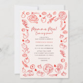 Mamma Mia Italian Baby Shower 招待状 (正面)