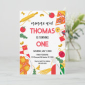 mamma mia! Italian Birthday Party Invitation 招待状 (スタンド正面)