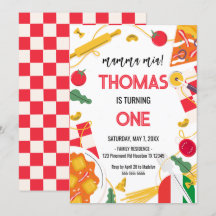 mamma mia! Italian Birthday Party Invitation