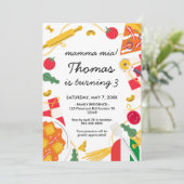 mamma mia! Italian Birthday Party Invitation 招待状 (スタンド正面)