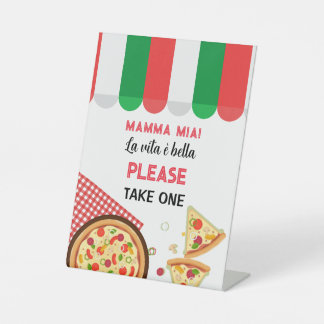 mamma mia! Italian Birthday Party Sign 台座サイン