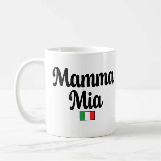 Mamma Mia Italian Flag Mug コーヒーマグカップ (左)
