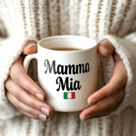 Mamma Mia Italian Flag Mug コーヒーマグカップ