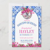 Mamma Mia Mediterranean Dancing Queen Birthday 招待状 (正面)
