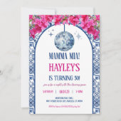 Mamma Mia Themed Birthday Invitation Template, 30t 招待状 (正面)