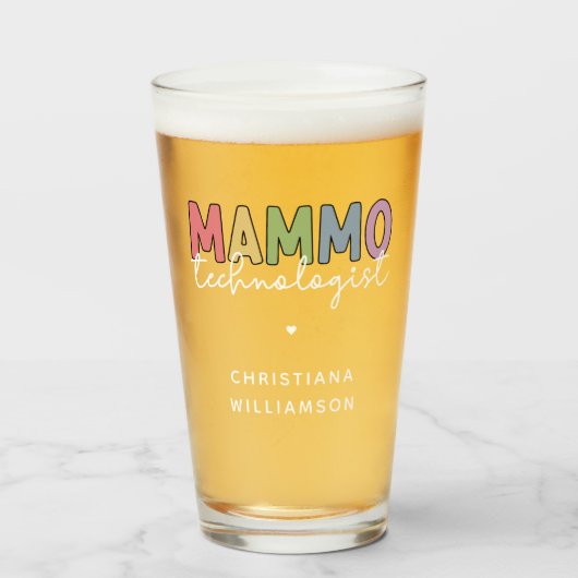 Mammo技術カスタム学者Mammography技術ギフト タンブラーグラス (ドリンク正面)