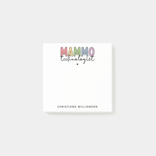 Mammo技術カスタム学者Mammography技術ギフト ポストイット (正面)