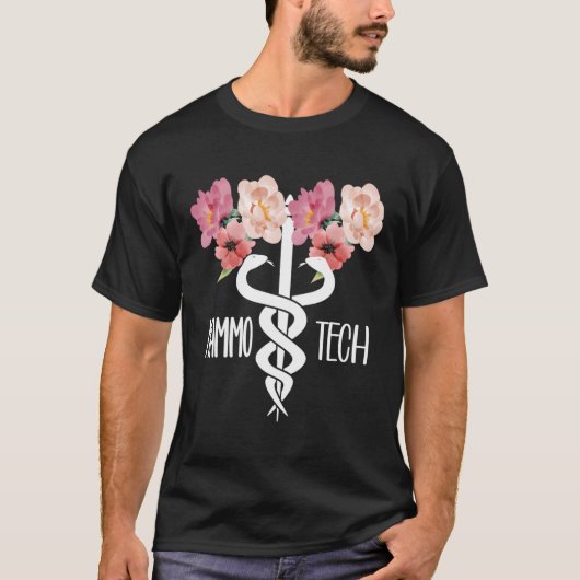 Mammo Tech Caduceus Mammography技術者 Tシャツ (正面)