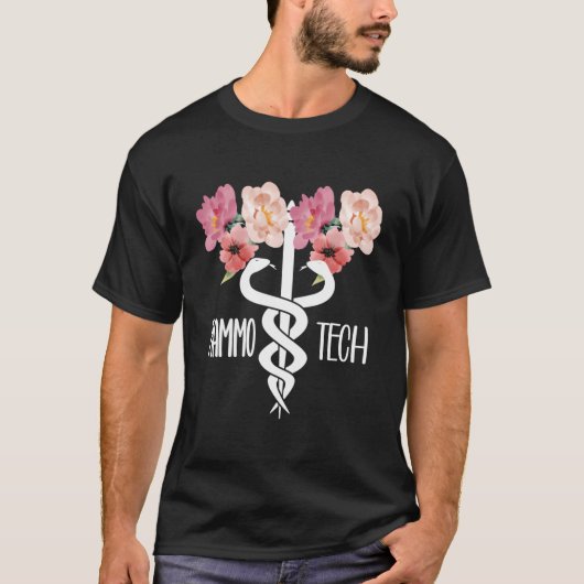Mammo Tech Caduceus Mammography技術者 Tシャツ (正面)