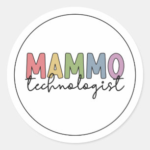 Mammo Technologist Mammography Technician Gift ラウンドシール