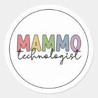 Mammo Technologist Mammography Technician Gift ラウンドシール